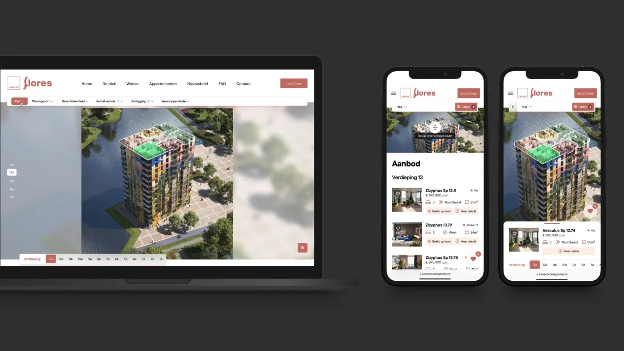 Responsive application of the house finder
